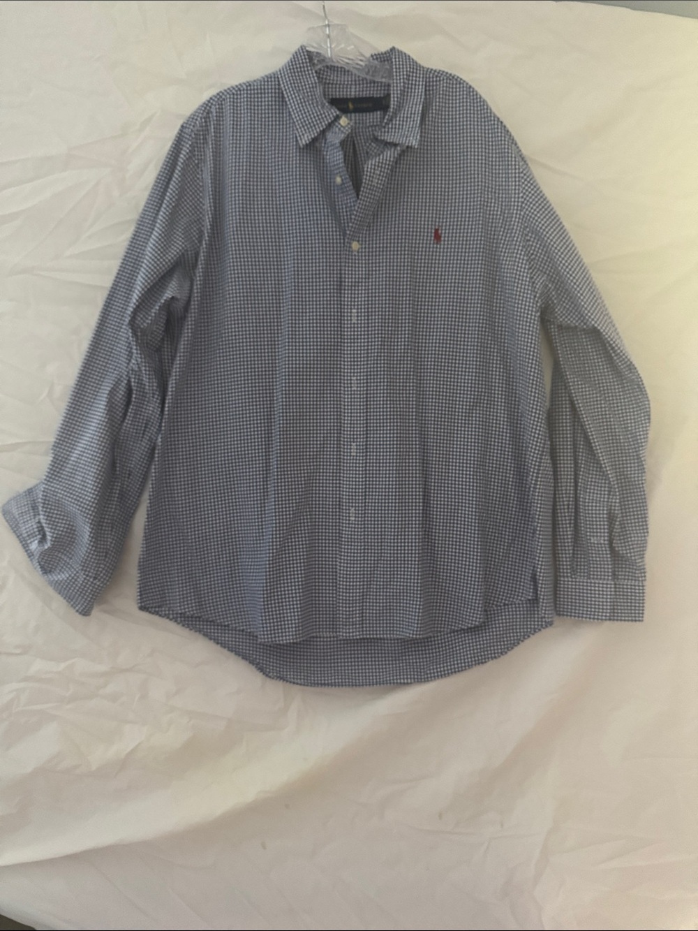 Polo by Ralph Lauren Blue and White Gingham Button-Down Shirt